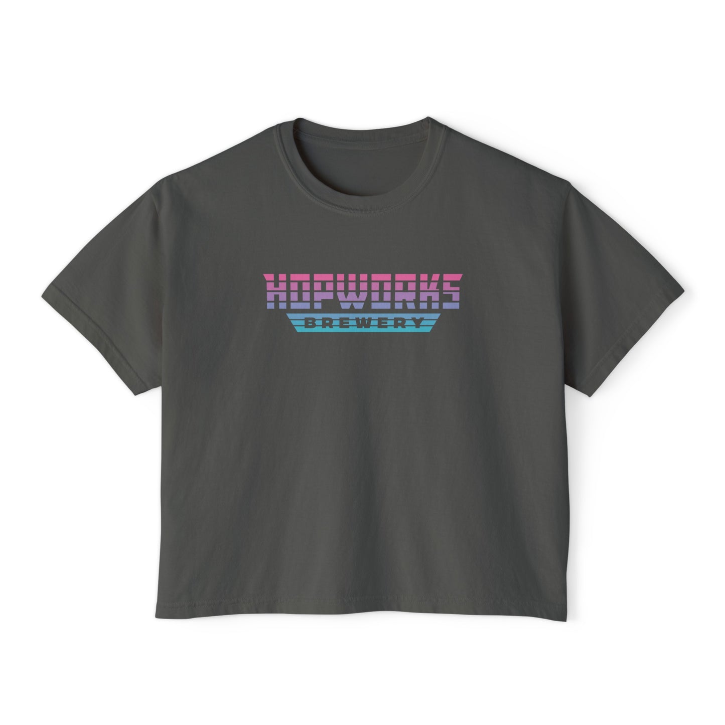 Cotton Candy Sunset Women's Boxy Crop Tee