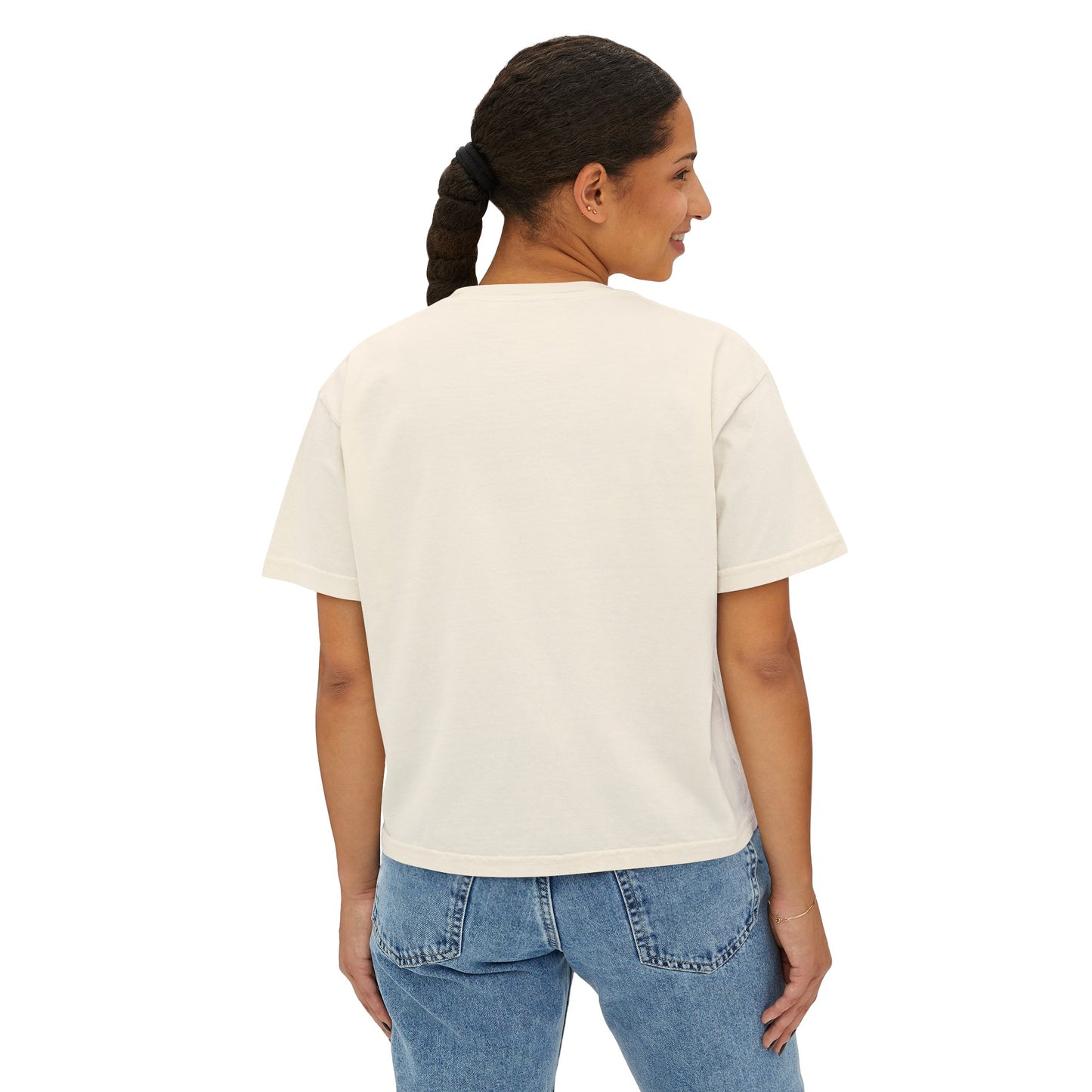 Cotton Candy Sunset Women's Boxy Crop Tee