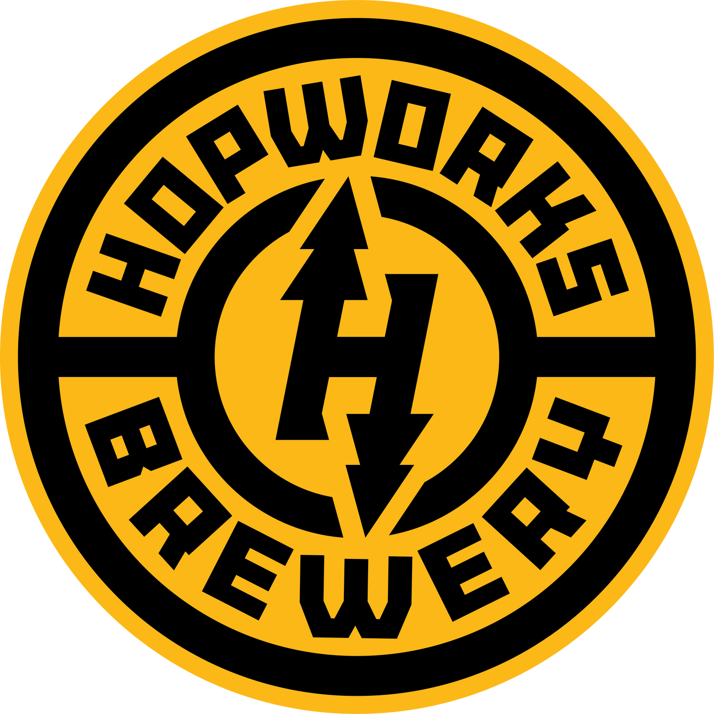 Hopworks Sticker - 2.5" Logo