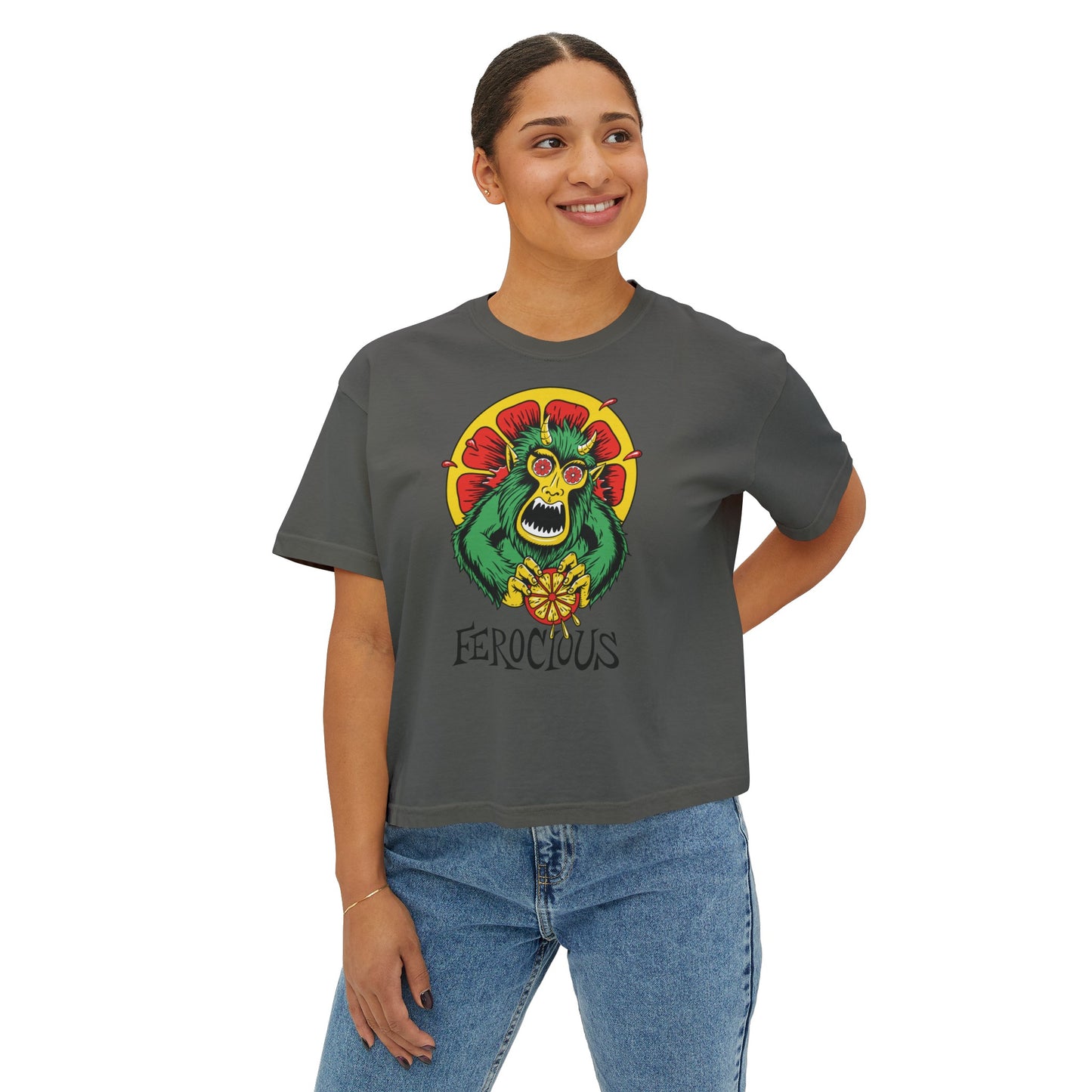 Ferocious Women's Cropped Boxy Tee