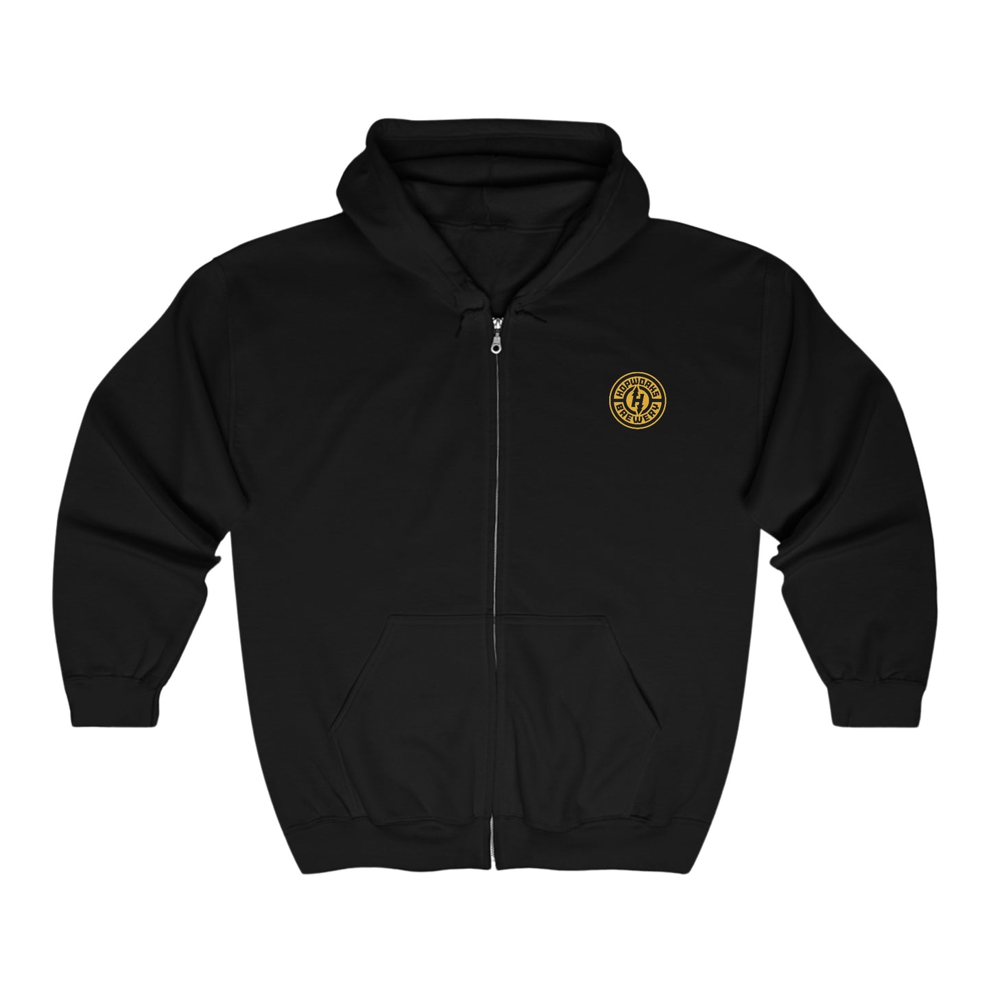 Hopworks Logo Unisex Full Zip Hooded Sweatshirt