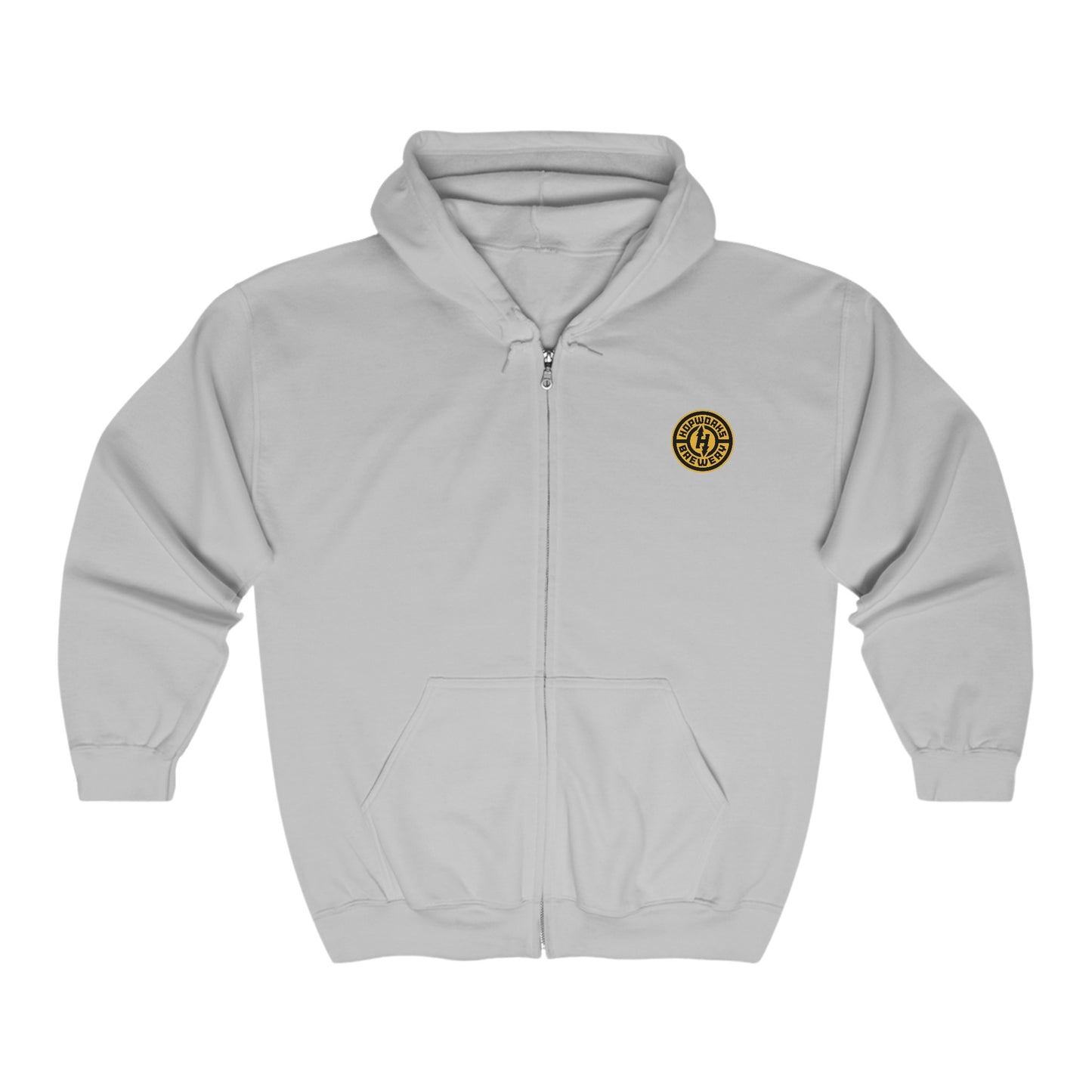 Hopworks Logo Unisex Full Zip Hooded Sweatshirt