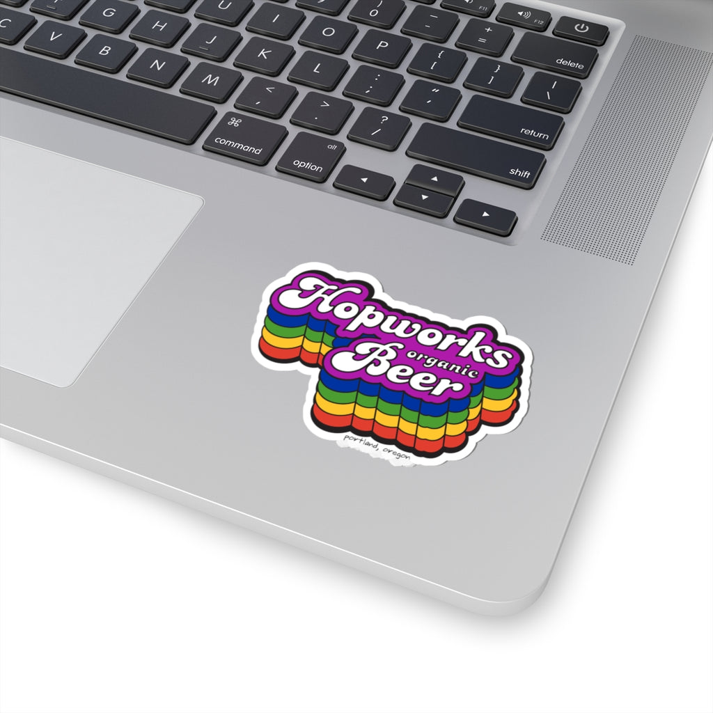 Hopworks Rainbow Kiss-Cut Stickers