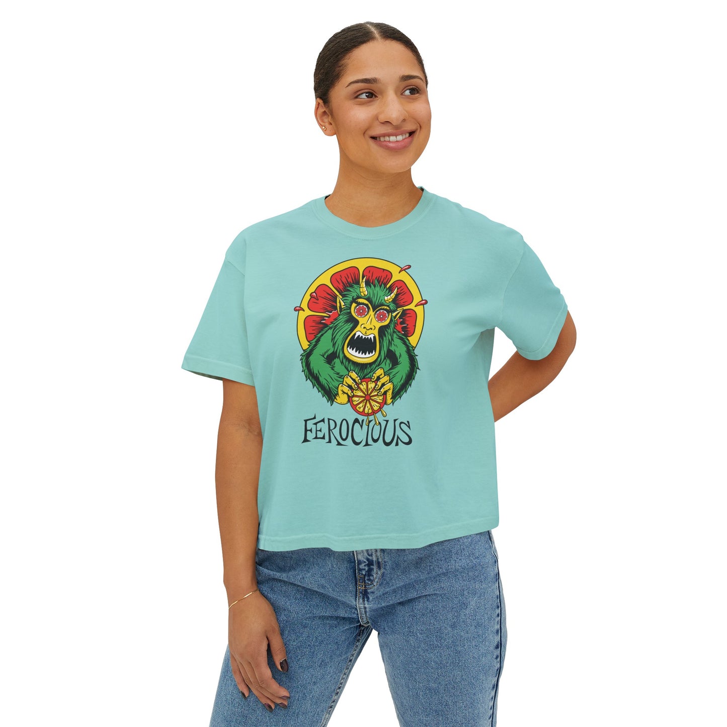 Ferocious Women's Cropped Boxy Tee