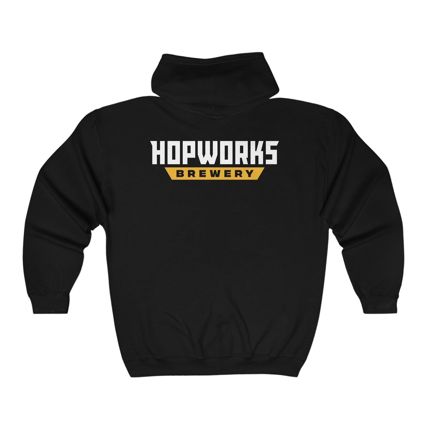 Hopworks Logo Unisex Full Zip Hooded Sweatshirt