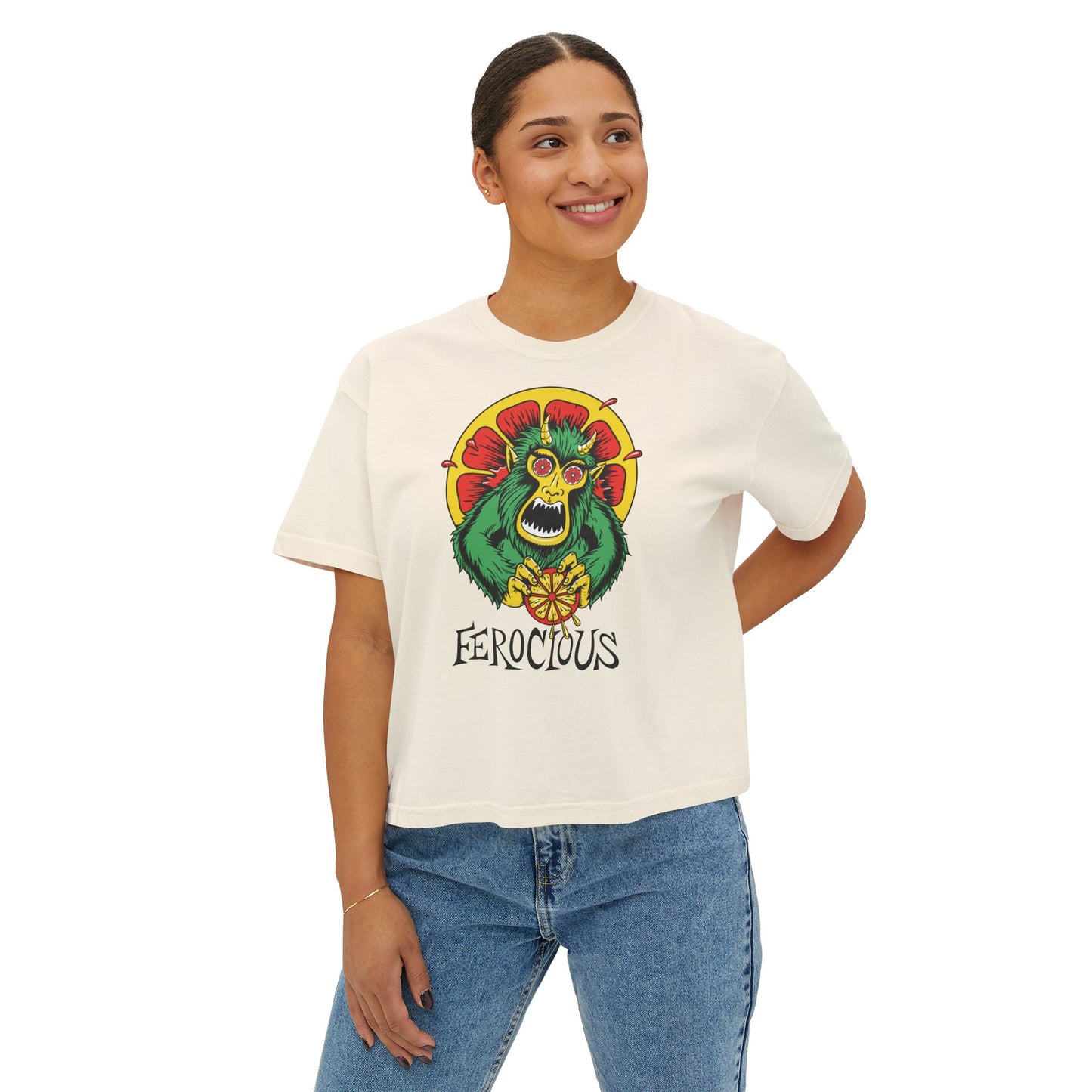 Ferocious Women's Cropped Boxy Tee