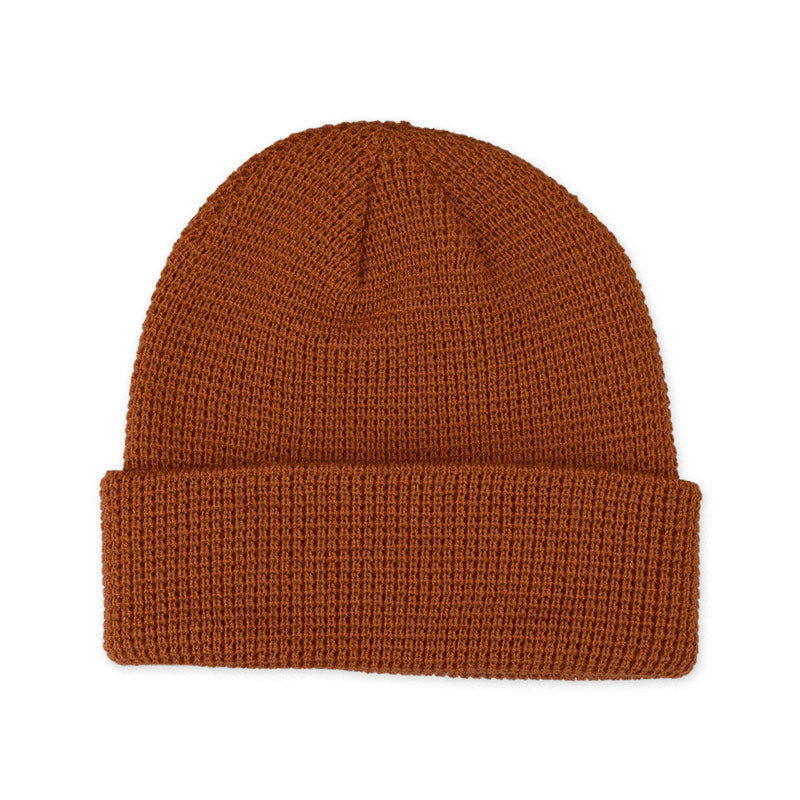 Hopworks Woven Beanie - Rust, Charcoal, and Mustard