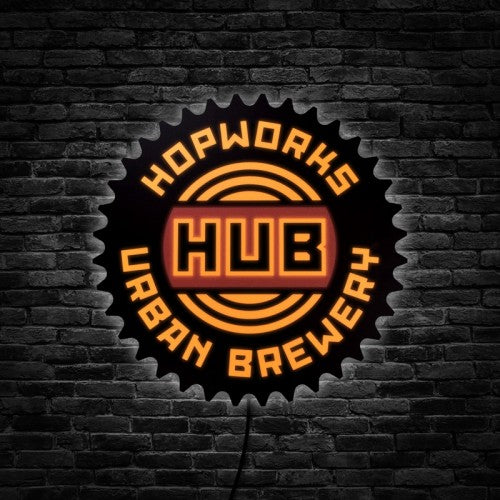 Hopworks Sprocket LED Light Up Pub Sign